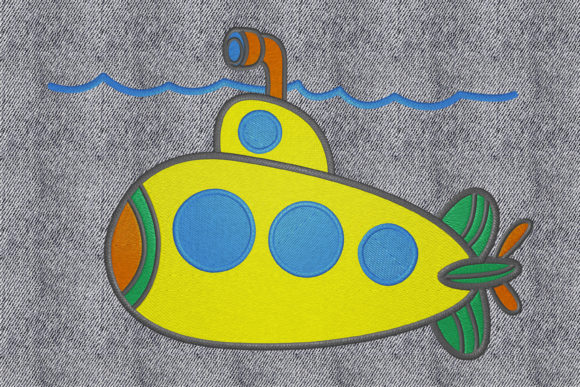 A Deep Dive into the 'Submarine' Embroidery Design