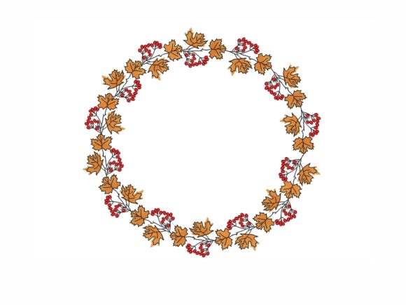 A Design Review of the Fall Wreath Embroidery File for Boutique Apparel