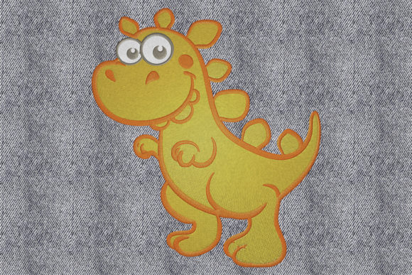 A Designer's Review: The Happy Dinosaur Embroidery Design for Personalized Gifts