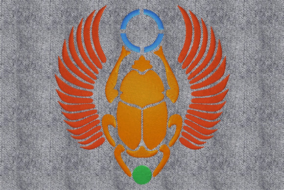 A Professional Review of the Egyptian Scarab Embroidery Design
