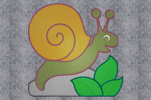 A Snail Embroidery Design for Soft, Personalized Gifts