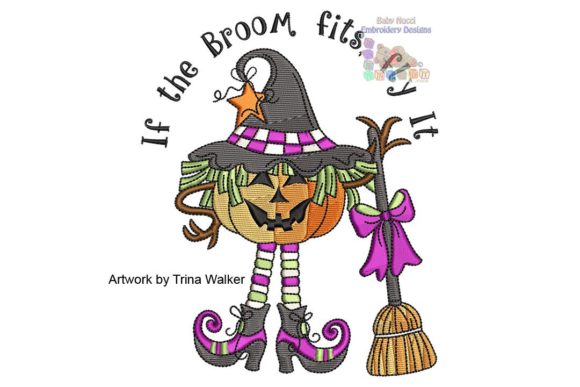 Witchin: A Cozy, Handmade Halloween Embroidery Design for Gifts